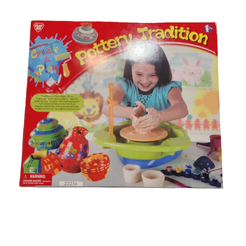 Go Play Pottery Tradition Foot Pedal Operated Pottery Wheel Great Learning Toy